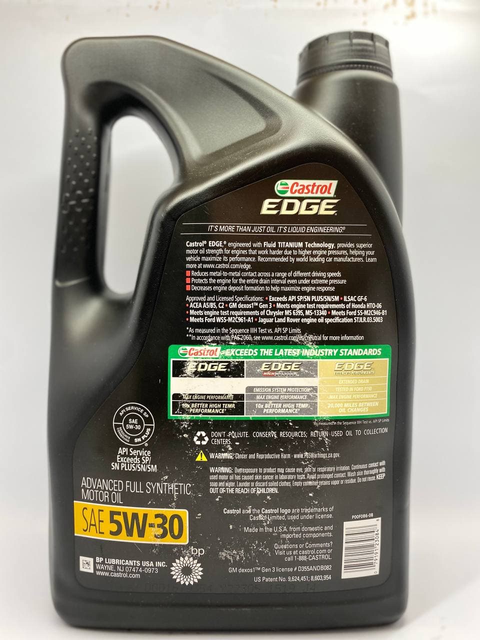 روغن موتور کاسترول castrol EDGE 5w30 آمریکا — تصویر ۲