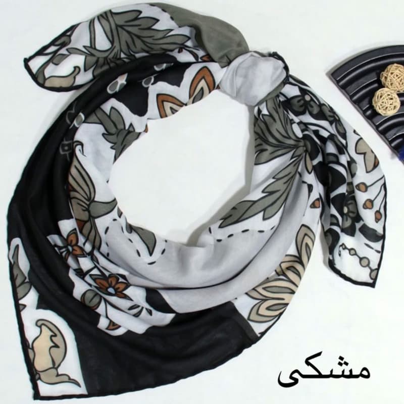 روسری زنانه مدل نخی طرح ترمه و ترنج کد 9772 — تصویر ۵