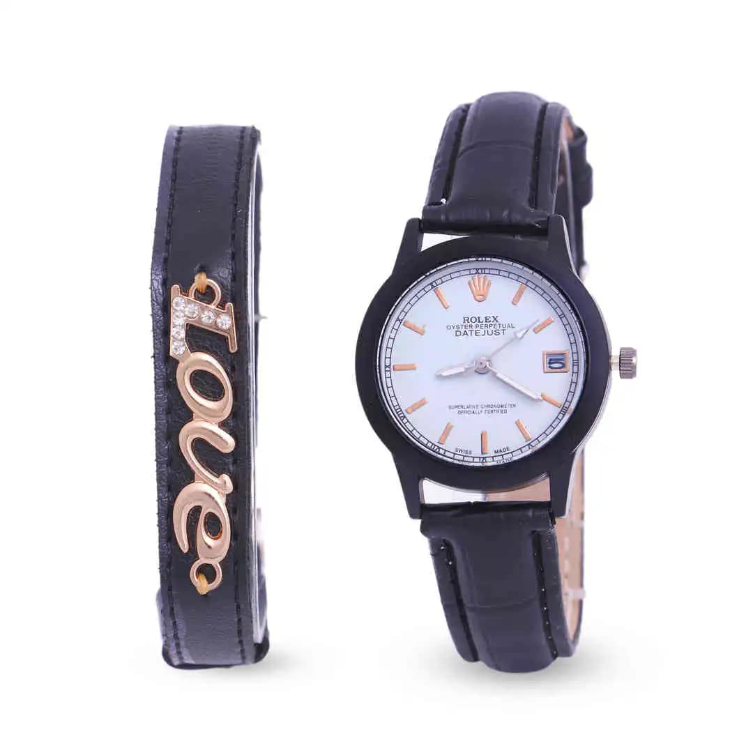 ست ساعت مچی و دستبند زنانه رولکس Rolex مدل 486 — تصویر ۶