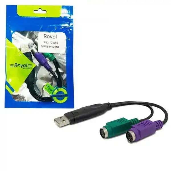 تبدیل USB To Ps2 رویال Royal طول 20 سانتی متر — تصویر ۴