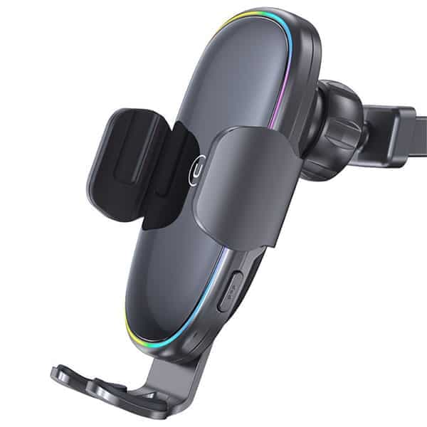 هولدر موبایل شارژ وایرلس دوکاره و نورپردازی USAMS CD187 15W — تصویر ۱۰