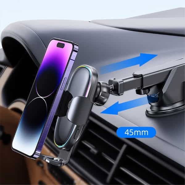 هولدر موبایل شارژ وایرلس دوکاره و نورپردازی USAMS CD187 15W — تصویر ۸