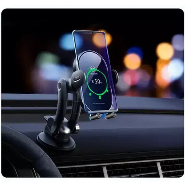 پایه نگهدارنده و شارژر بی‌سیم خودرو مک‌دودو MCDODO 15W Wireless Charger Car Mount Space Series CH-7620 — تصویر ۵