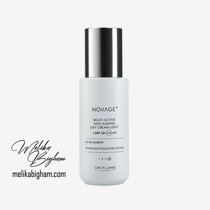کرم روز ضد پیری مالتی اکتیو لایت نوایج پلاس اوریفلیم NOVAGE+ Multi-Active Anti-Ageing Day Cream Light SPF 30