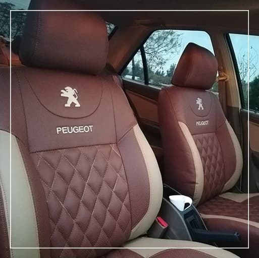 روکش صندلی پژو 405 Peugeot مدل لمسه لوزی+گلدوزی برند R-638) ECCCO) — تصویر ۵