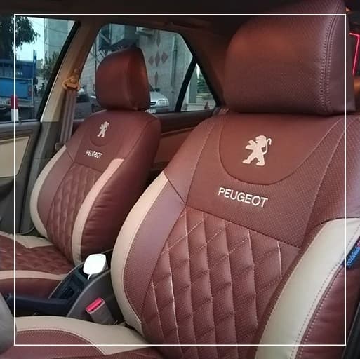 روکش صندلی پژو 405 Peugeot مدل لمسه لوزی+گلدوزی برند R-638) ECCCO) — تصویر ۲