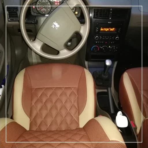 روکش صندلی پژو 405 Peugeot مدل لمسه لوزی+گلدوزی برند R-638) ECCCO) — تصویر ۳