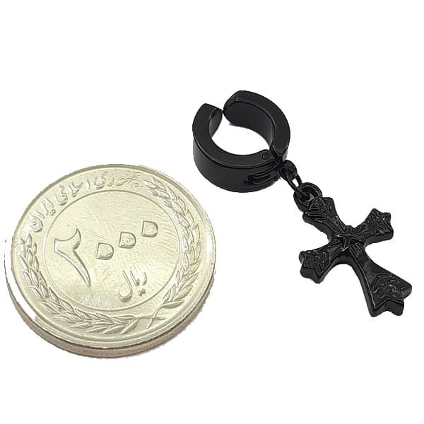 پیرسینگ فیک گوش صلیب کد c47 — تصویر ۵