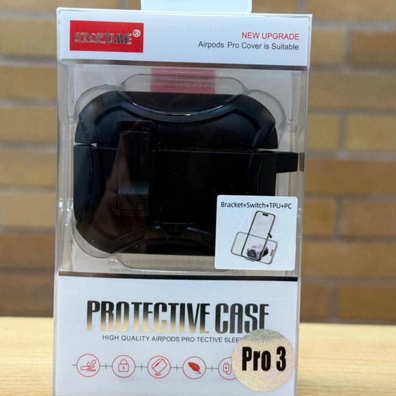 کاور ضد ضربه کیس ایرپاد پرو 3 (Airpods Pro 3) برند StopTime همراه با قفل محافظ — تصویر ۱۲