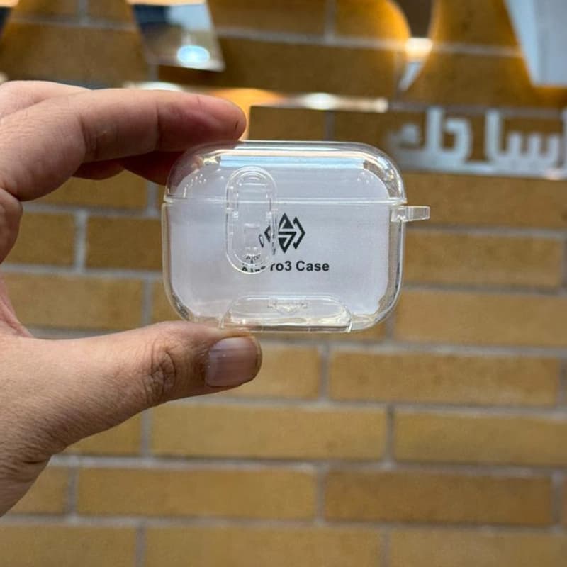 کاور شفاف استنددار کیس ایرپاد پرو 3 (Airpods Pro 3) برند StopTime همراه با قفل محافظ — تصویر ۶