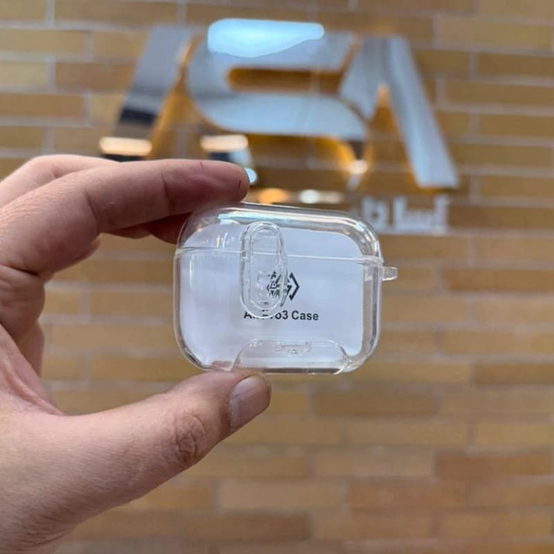 کاور شفاف استنددار کیس ایرپاد پرو 3 (Airpods Pro 3) برند StopTime همراه با قفل محافظ — تصویر ۸