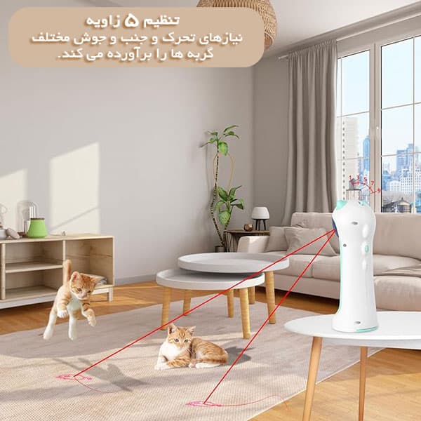 ربات لیزر هوشمند گربه دو حالته — تصویر ۲