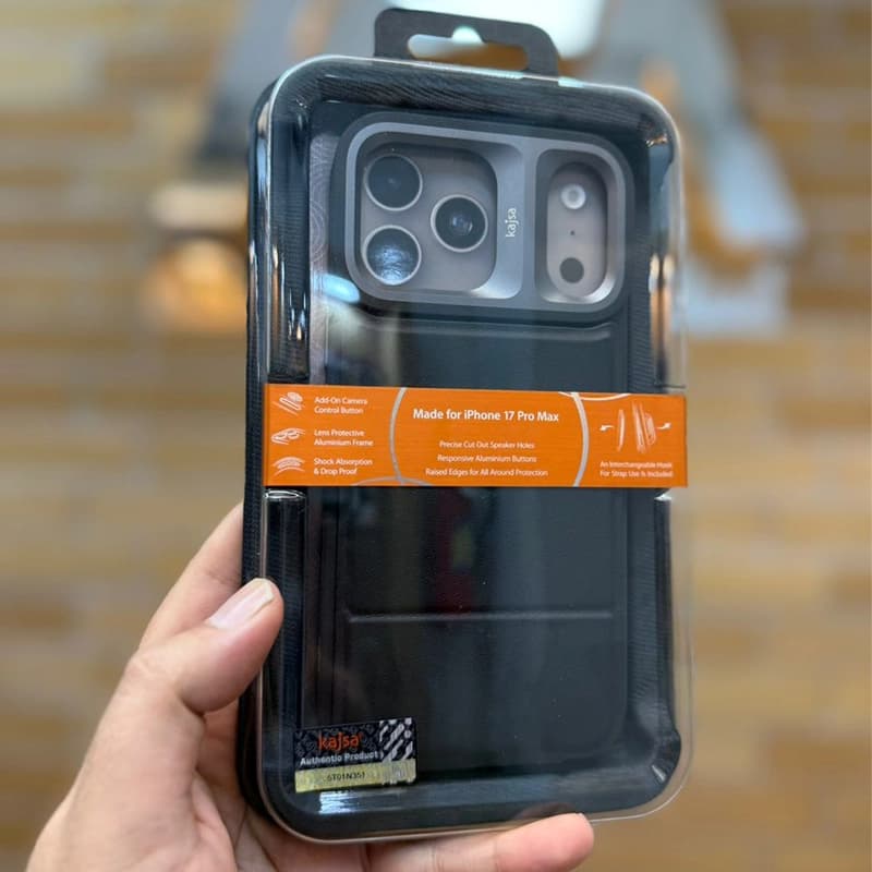 کاور چرمی KAJSA مدل Classic Stand مناسب برای iPhone 17 ProMax — تصویر ۶