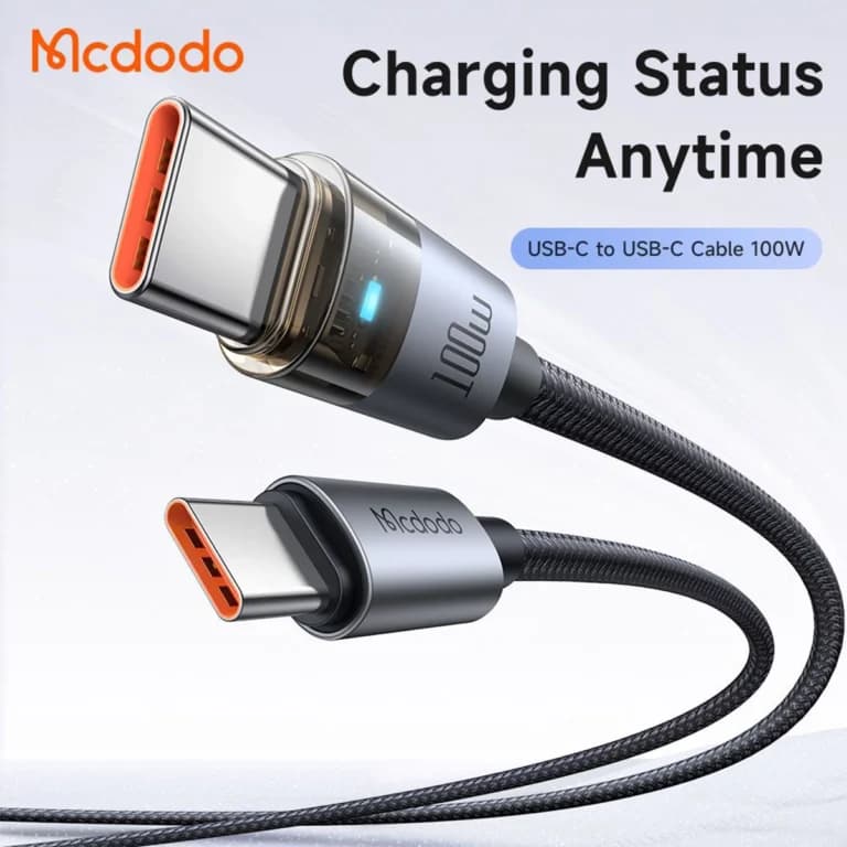 کابل تبدیل Type-C به Type-C مک دودو مدل Mcdodo CA-5580 توان 100 وات طول 1.2 متر — تصویر ۸