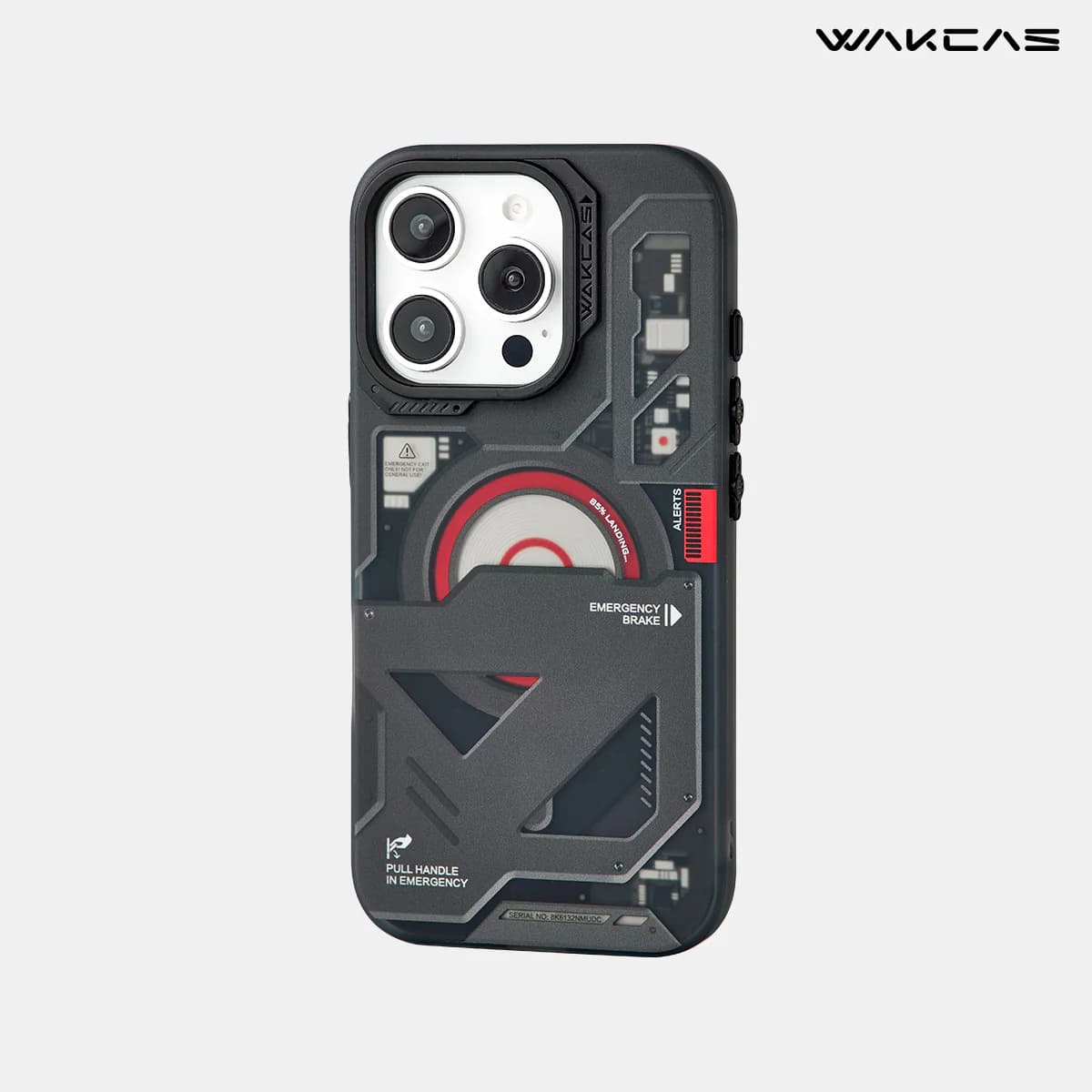 کاور مگ سیف Wakcas اورجینال مدل Black Emergency Panel مناسب برای iPhone 16 — تصویر ۴