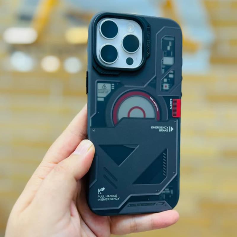 کاور مگ سیف Wakcas اورجینال مدل Black Emergency Panel مناسب برای iPhone 16 — تصویر ۲