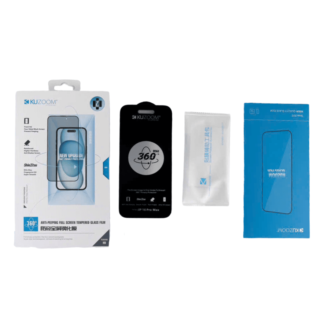 محافظ صفحه نمایش توری دار پراوایسی 360 درجه KuZoom مناسب برای آیفون iPhone 16 ProMax — تصویر ۱۰