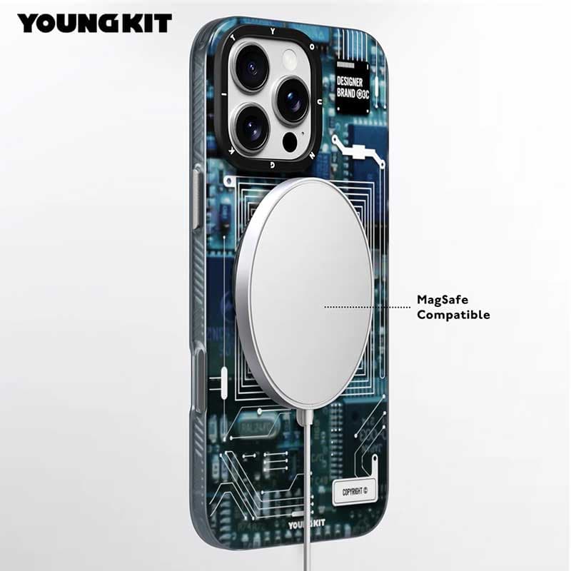 کاور YOUNGKIT مدل Futuristic 360 Rotation Ring Stand Series مناسب برای Apple iPhone 15 ProMax — تصویر ۱۲