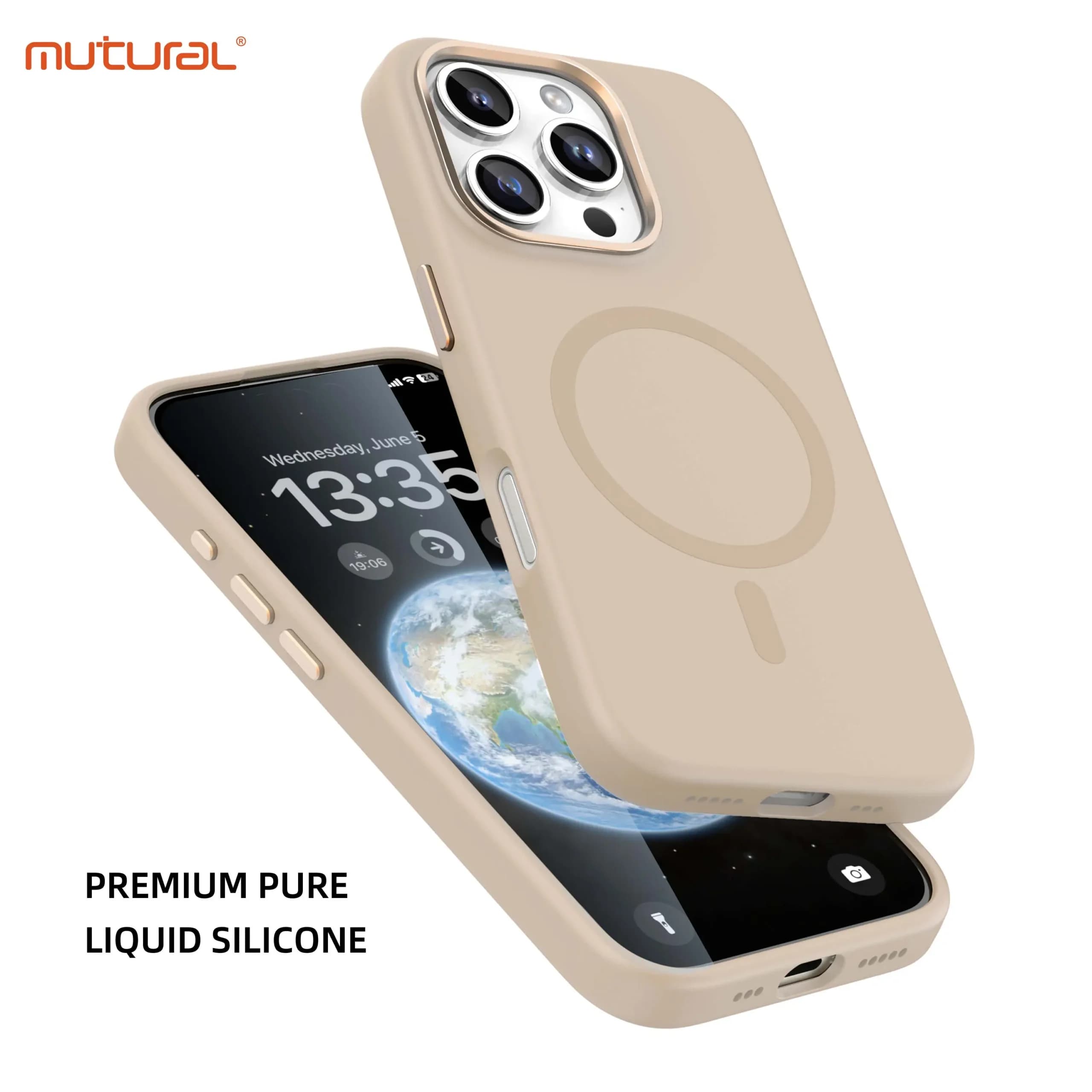 کاور مگ سیف Mutural مدل Magnetic Pure Liquid Silicone مناسب برای iPhone 16 ProMax — تصویر ۷