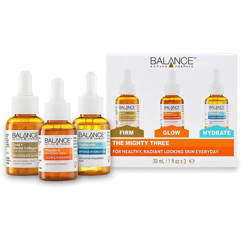 پک سرم 3تایی روشن کننده،آبرسان و ضد پیری بالانس BALANCE 30*3ml — تصویر ۲