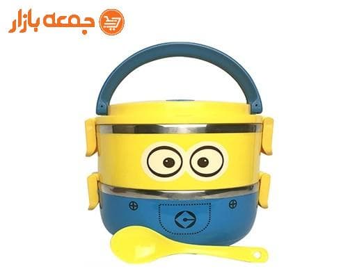 ظرف غذا دو طبقه کودک طرح مینیون — تصویر ۵