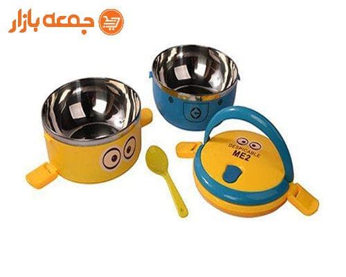 ظرف غذا دو طبقه کودک طرح مینیون — تصویر ۴