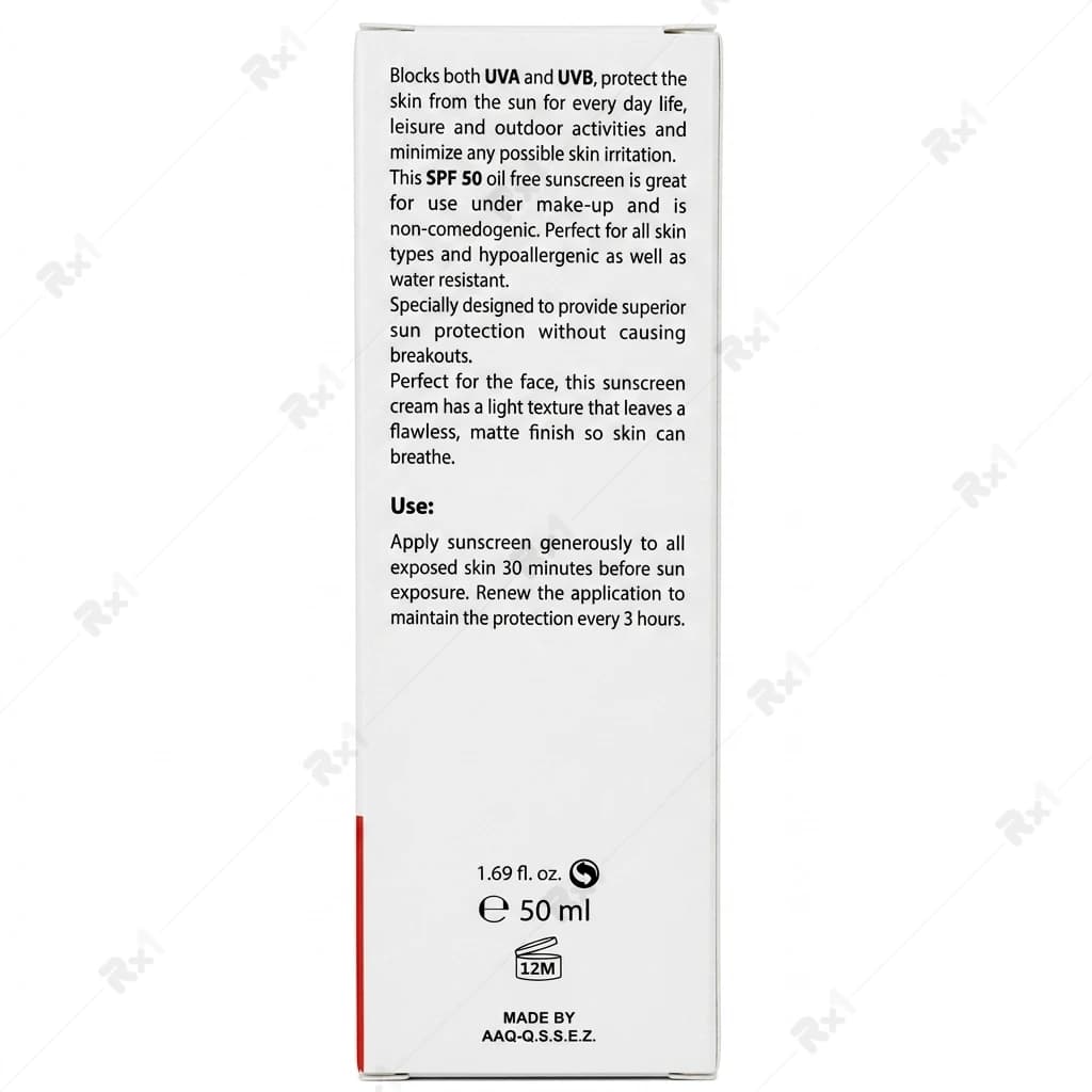 کرم ضدآفتاب بی رنگ فرونیا Spf50 فاقد چربی حجم 50 میلی لیتر — تصویر ۳