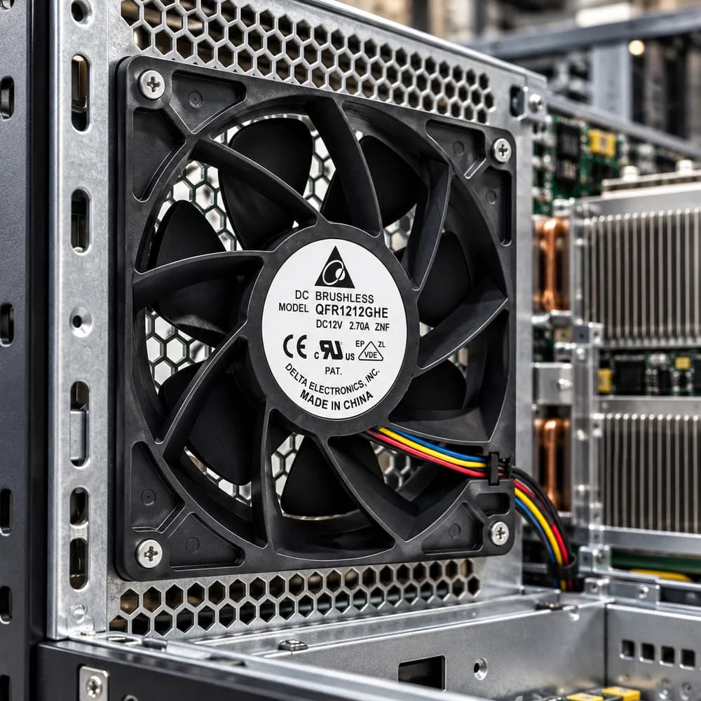 جت فن 12 سانت دلتا Delta QFR1212GHE 12V 2.7A صنعتی — تصویر ۸