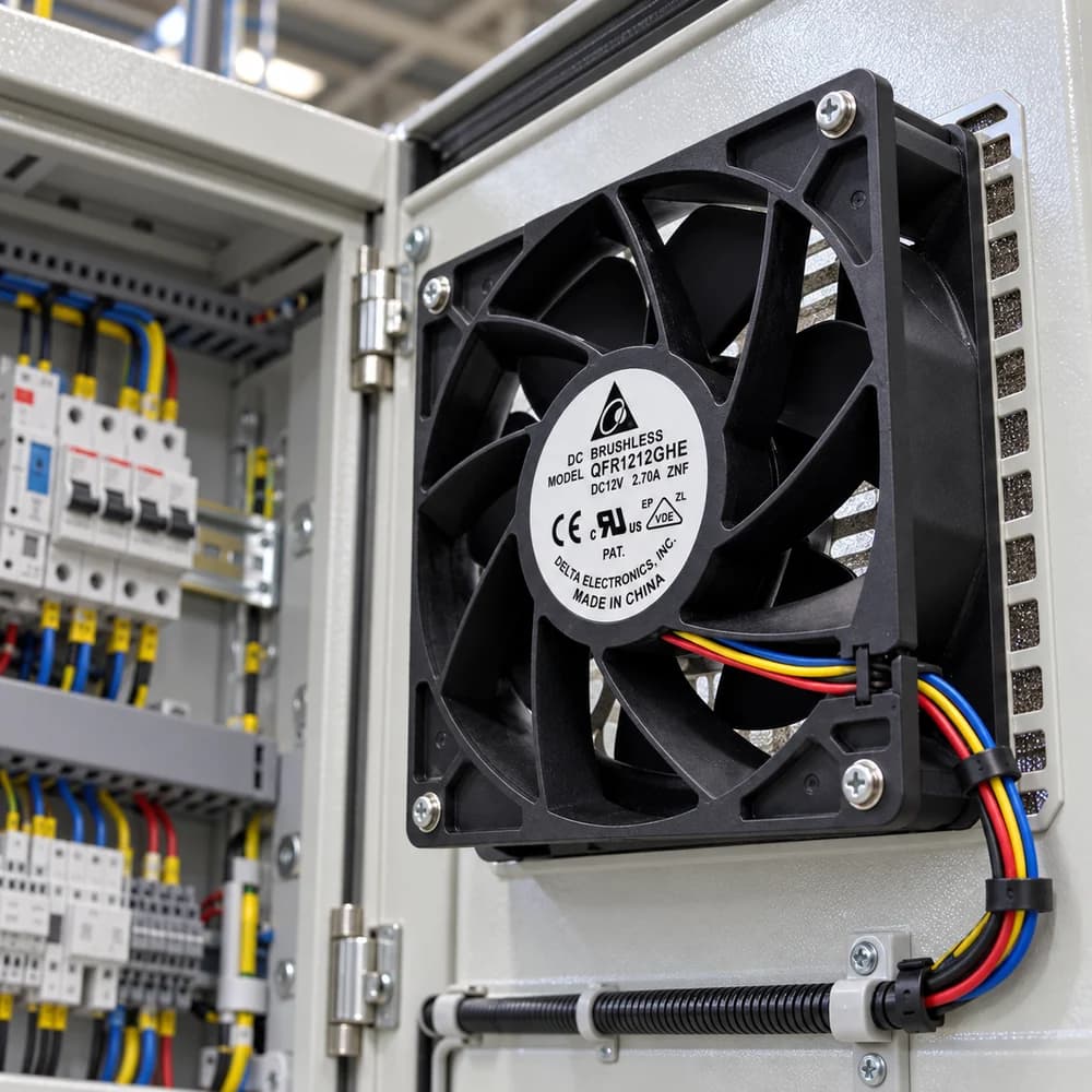 جت فن 12 سانت دلتا Delta QFR1212GHE 12V 2.7A صنعتی — تصویر ۱۰