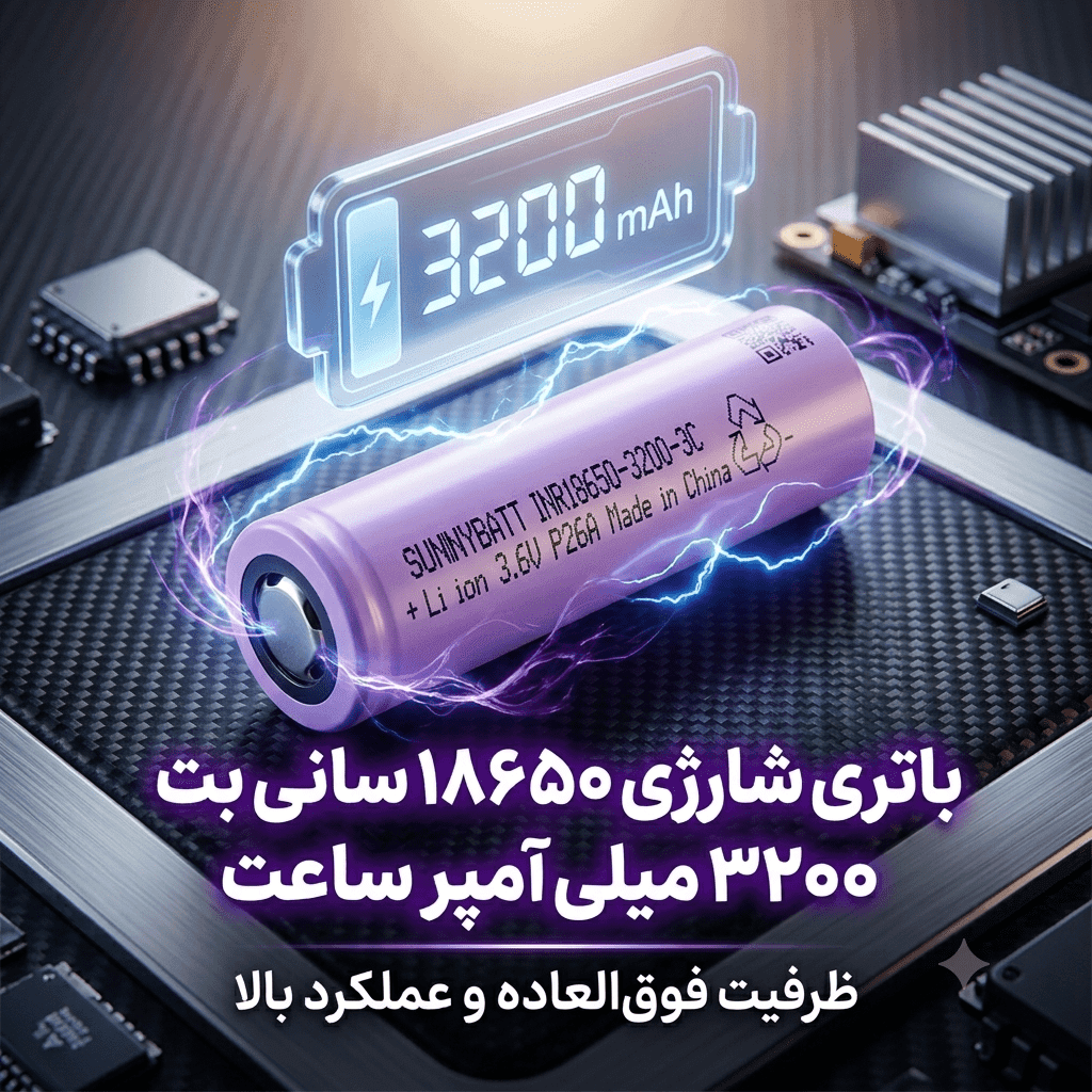 ​باتری شارژی ۱۸۶۵۰ سانی بت ۳۲۰۰ میلی آمپر ساعت — تصویر ۶