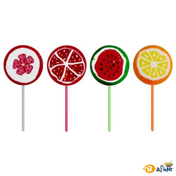 آبنبات چوبی لیسمک مدل لاکچری با طعم میوه بسته ۲۴ عددی — تصویر ۹