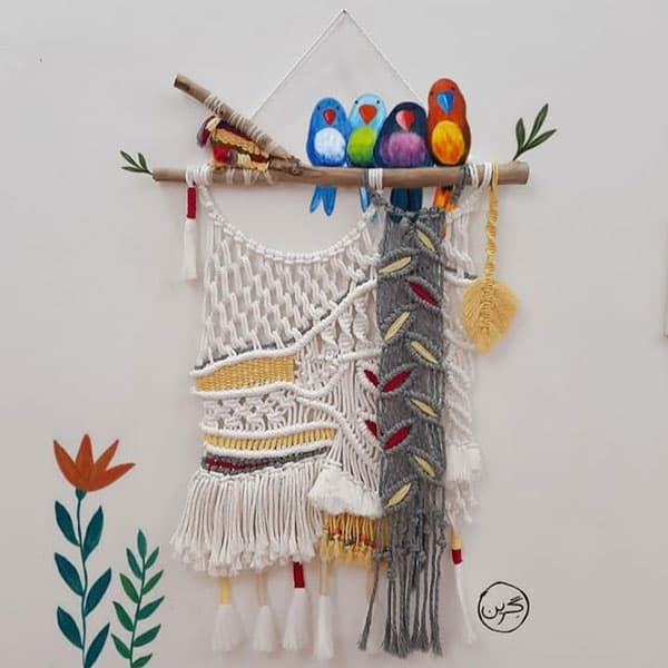 دیوار کوب مکرومه مدل مینا — تصویر ۴