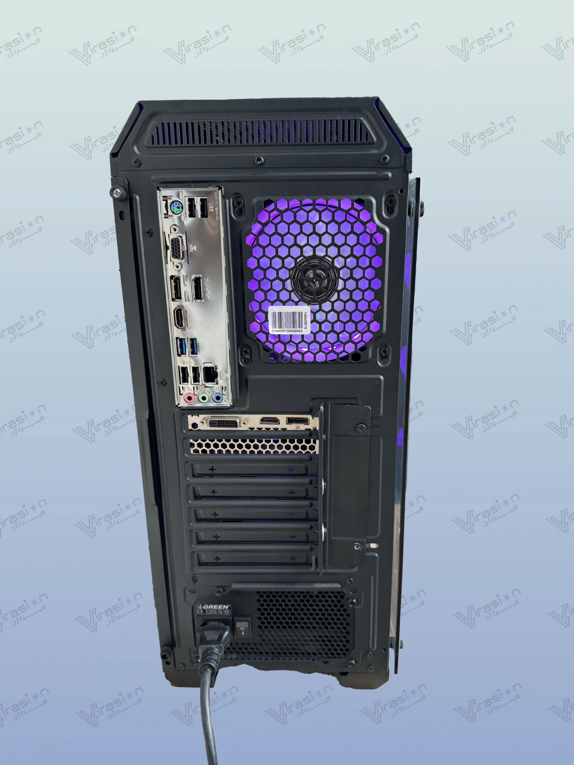 کیس گیمینگ اسمبل شده مدل Gaming-G2 | پردازنده Core i3 14100F | مادربرد Gigabyte H610M | گرافیک RTX 2060 Super 8GB | رم 16GB — تصویر ۶