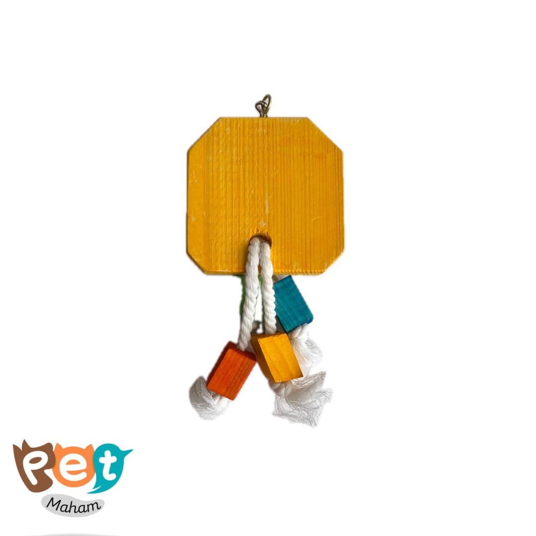 اسباب بازی پرنده مدل آویز فکری چوبی با رنگ خوراکی 1507 — تصویر ۲
