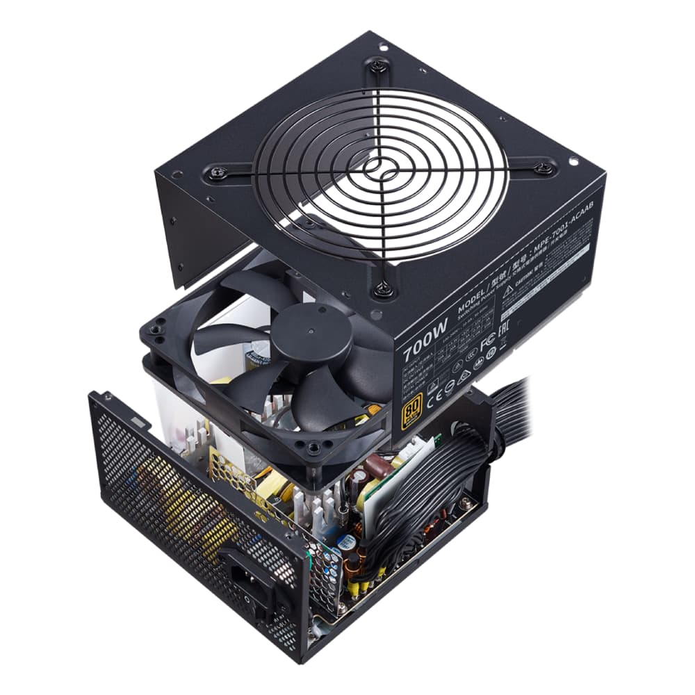 منبع تغذیه کامپیوتر کولر مستر Cooler Master MWE 700 Bronze کارکرده — تصویر ۲