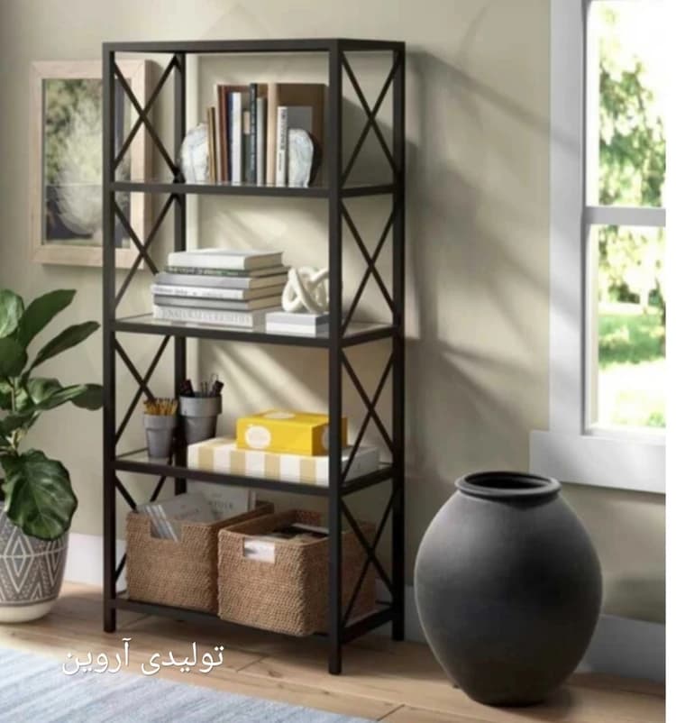 گتابخانه چوبی فلزی سلینا