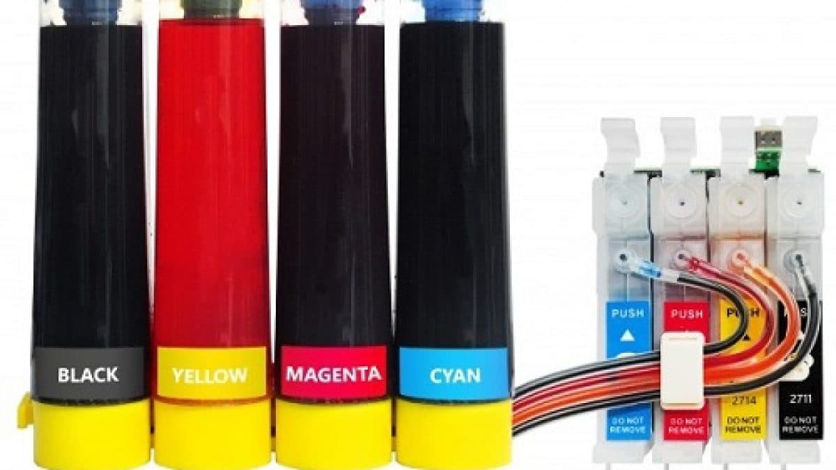 مخزن پرینتر 7000 اچ پی HP Ciss 7000 inkjet + جوهر 400 سی سی بدون چیپ — تصویر ۴