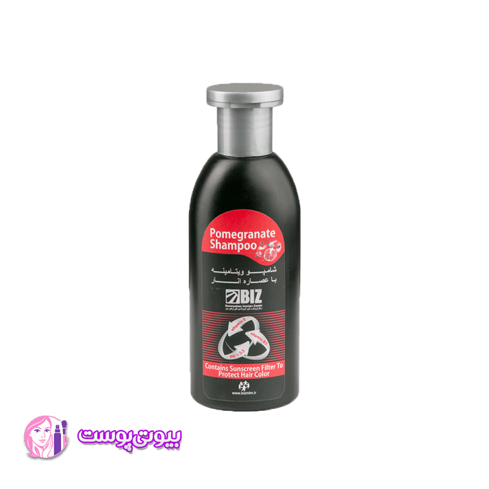 شامپو ویتامینه و تقویت کننده عصاره انار بیز 300ml / تثبیت رنگ و درخشندگی موهای رنگ شده — تصویر ۳