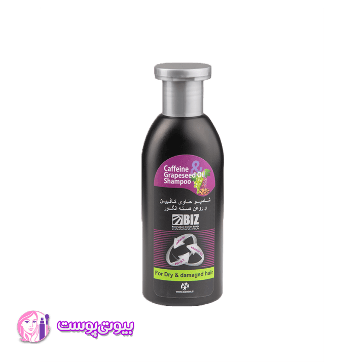 شامپو کافئین و روغن هسته انگور 300ml بیز / تقویتکننده، ضد ریزش و ترمیم موهای خشک و آسیبدیده