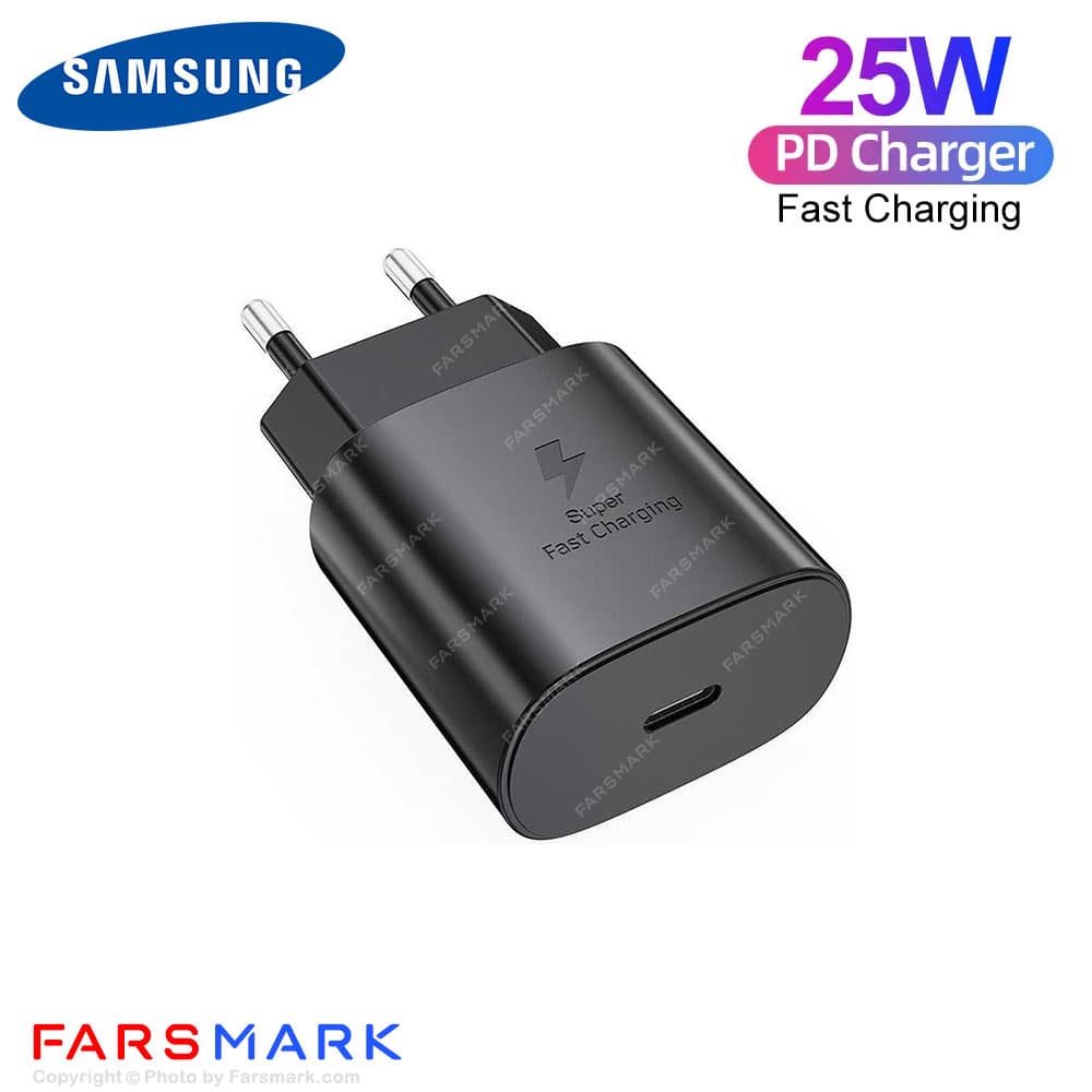 سوپر فست شارژر اصلی سامسونگ Samsung Galaxy A8 2018 به همراه کابل دو سر Type-C — تصویر ۱۰