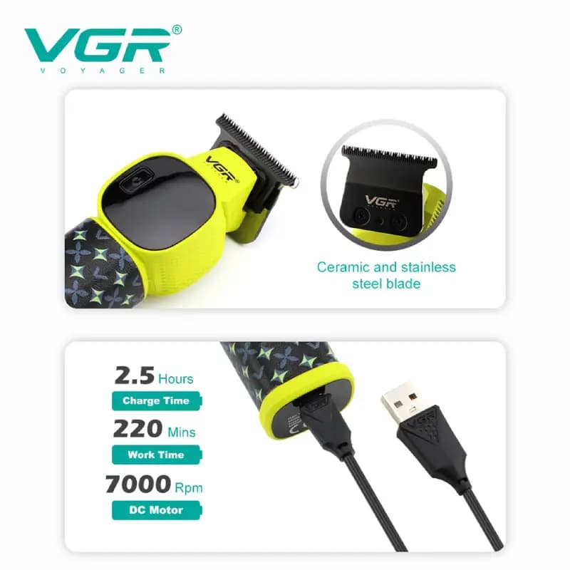 ماشین اصلاح سر و صورت خط زن وی جی آر مدل V-185 — تصویر ۵
