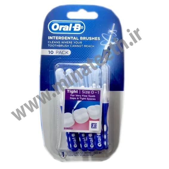 مسواک بین دندانی اورال-بی مدل Interdental بسته 10 عددی — تصویر ۶