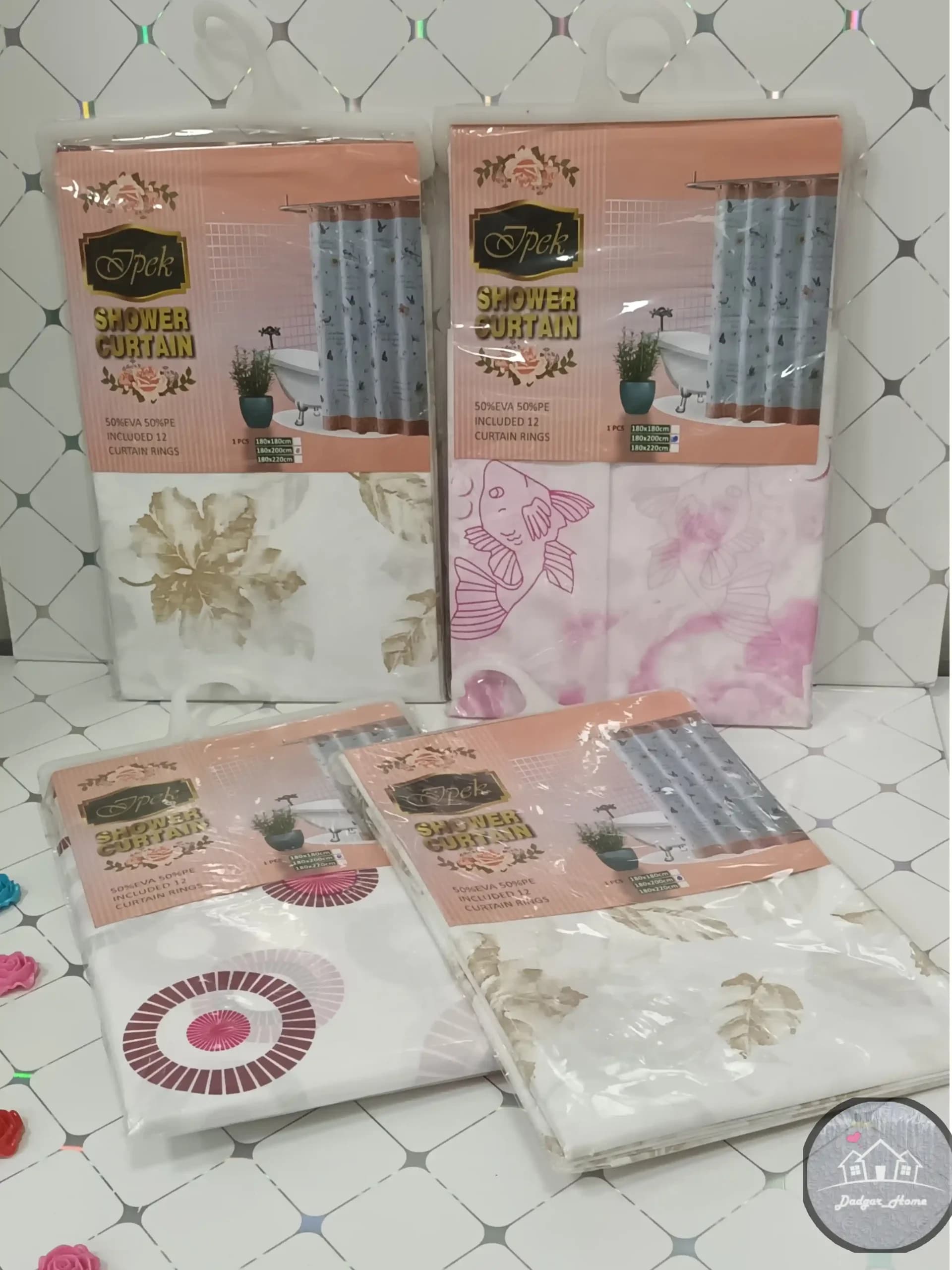 پرده حمام طرحدار وارداتی سایز 180*200 — تصویر ۱۱