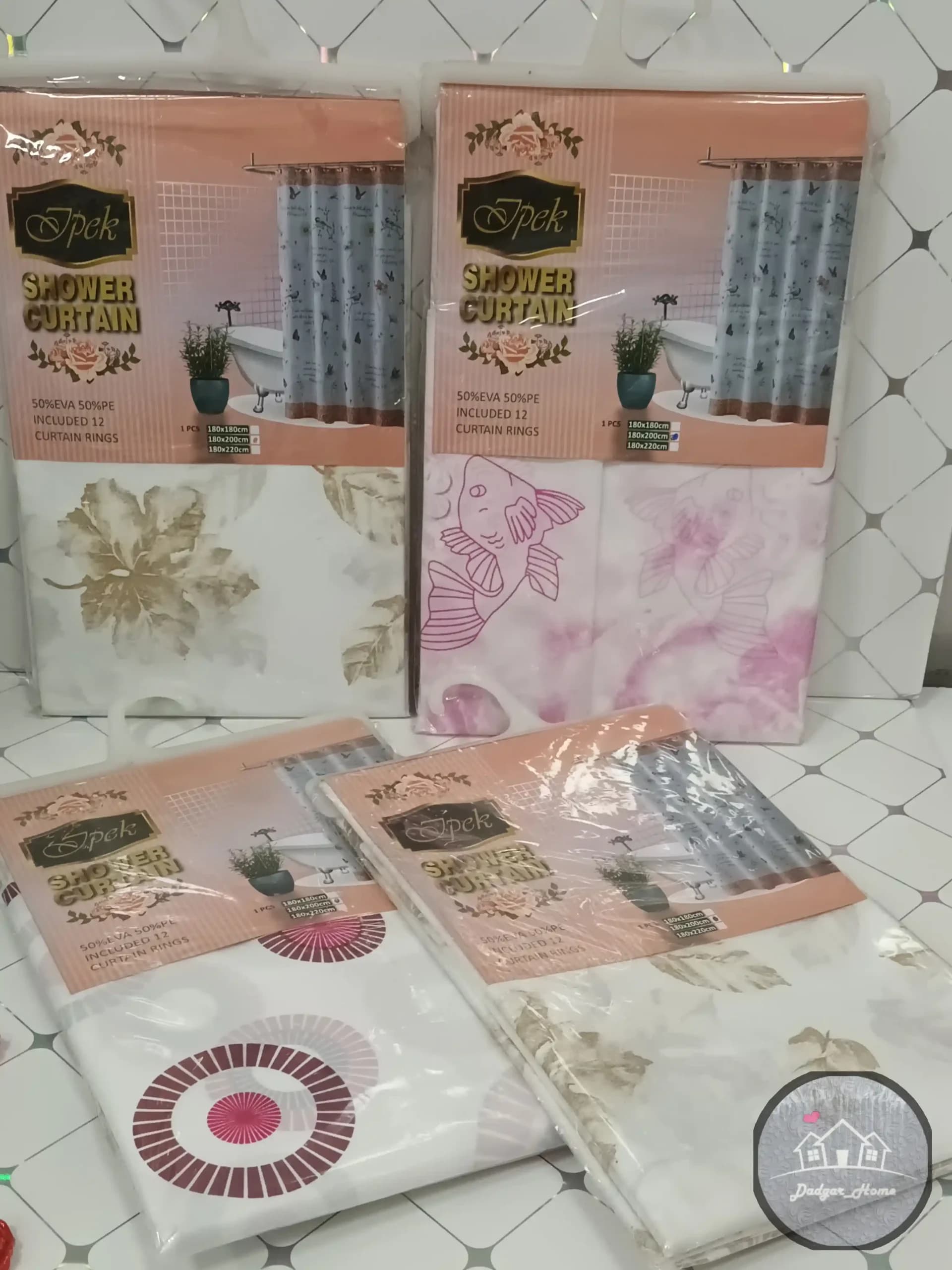 پرده حمام طرحدار وارداتی سایز 180*200 — تصویر ۱۲