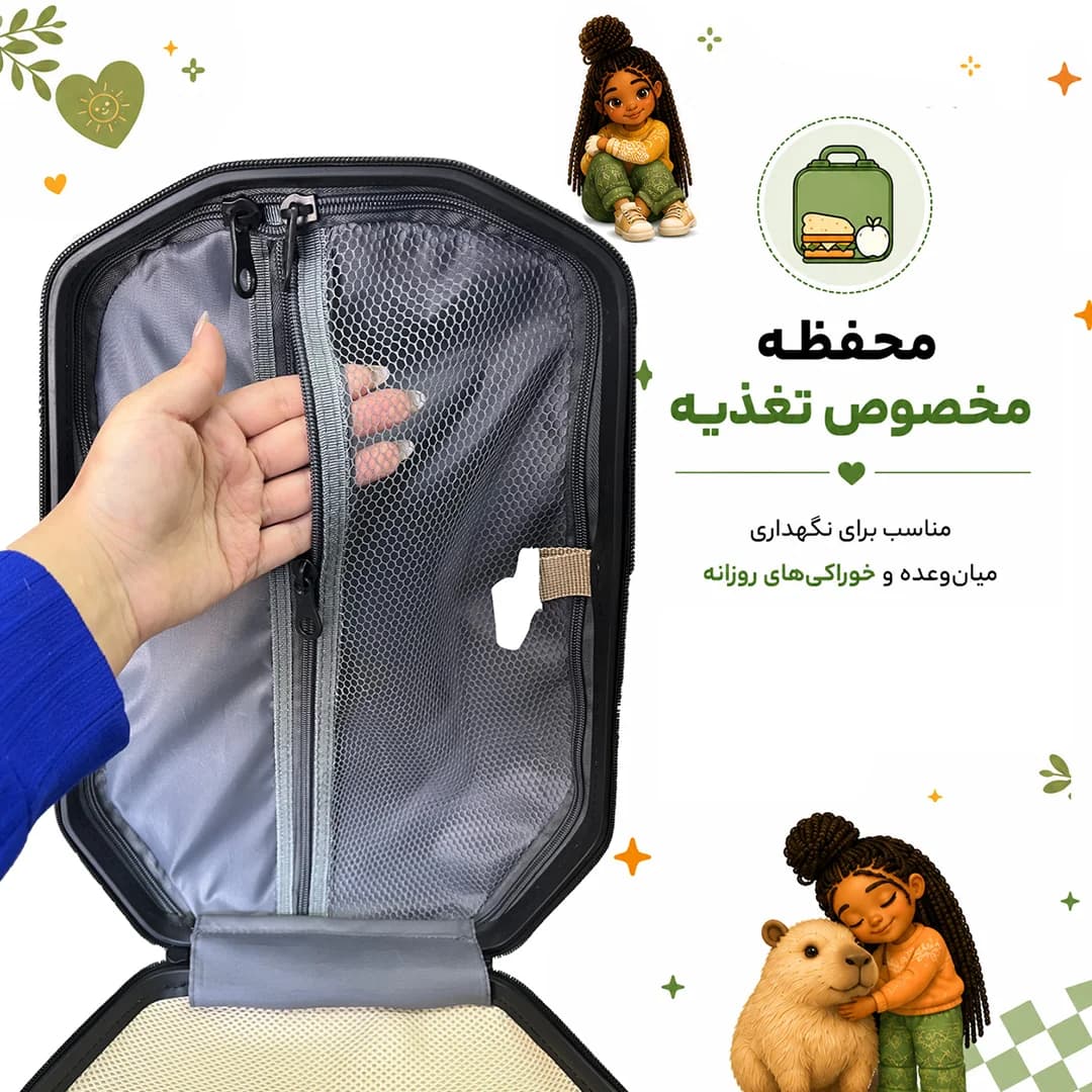 کوله پشتی مدرسه مدل MS1050 طرح دختر — تصویر ۷
