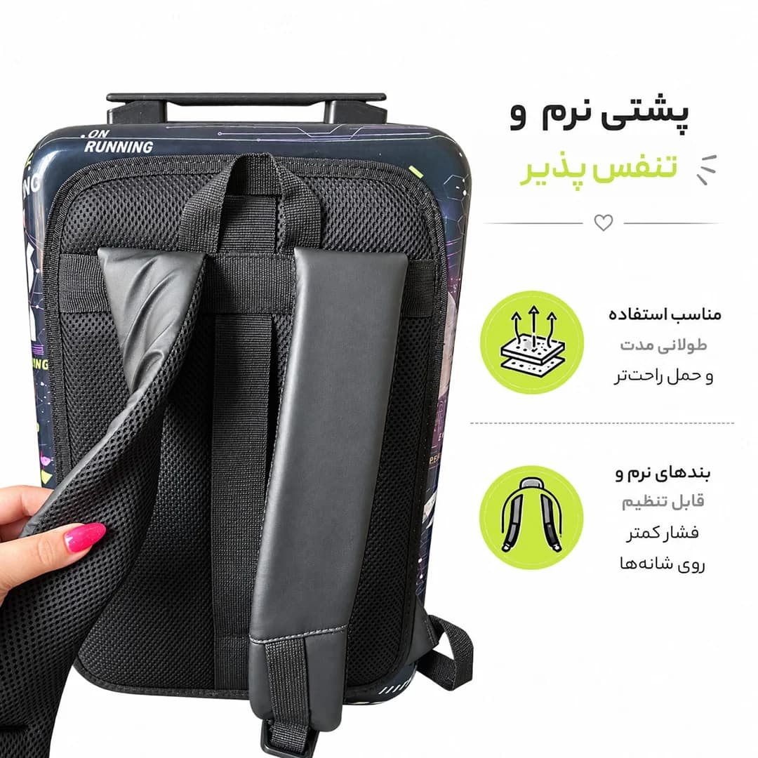 کوله پشتی مدرسه مدل MS1090 طرح Nike — تصویر ۶