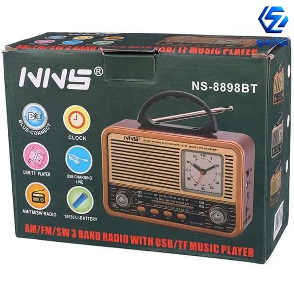 رادیو اسپیکر بلوتوثی رم و فلش خور NNS NS-8898BT — تصویر ۷