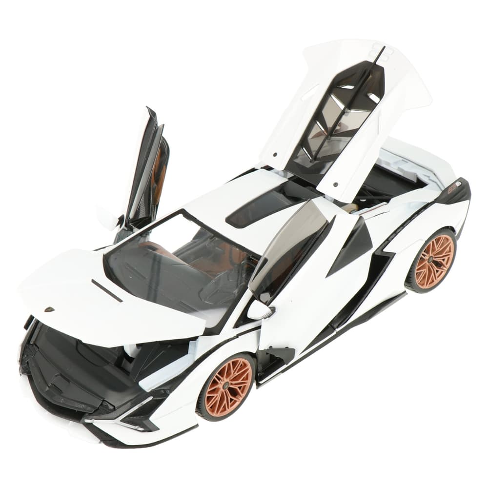 ماکت ماشین Lamborghini Sian FKP 37 Hybrid White برند Bburago — تصویر ۶