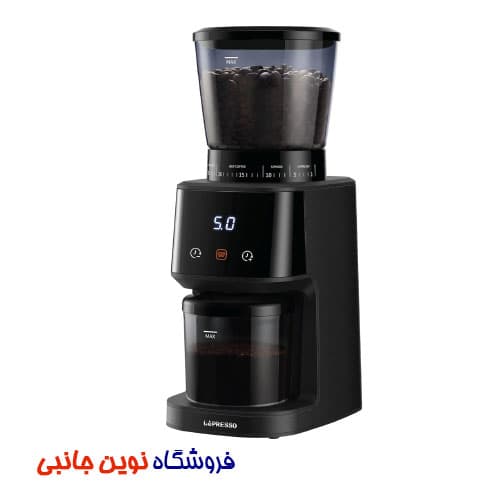آسیاب قهوه لپرسو مدل LP028 دیجیتالی تایمر دار ا LePresso LPCFFM0028 Conical Burr Grinder (تک/عمده)