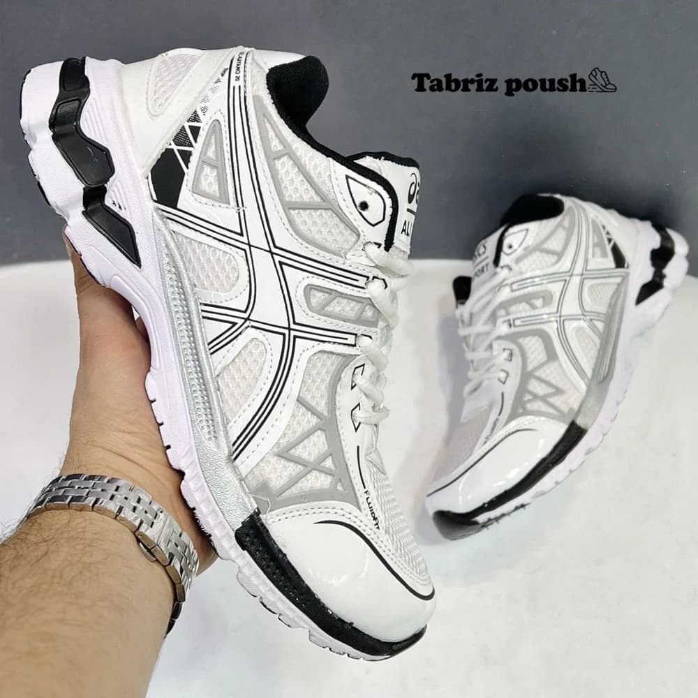 کتونی asics آسیکس سفید راحتی مناسب باشگاه و پياده روی سایز 40 41 42 43 تبریز پوش